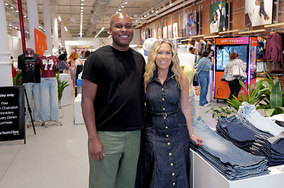 Richard Cox, Chief Merchandising Officer, and Brieane Olson, Chief Executive Officer, celebrating Pacsun's 