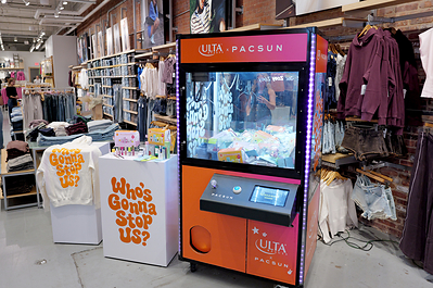The day also included a beauty station and branded photo moment courtesy of Ulta Beauty, marking the in-store debut of the Pacsun x Ulta Beauty Collaboration. Guests could also try their luck at a claw machine for the chance to win beauty products.
