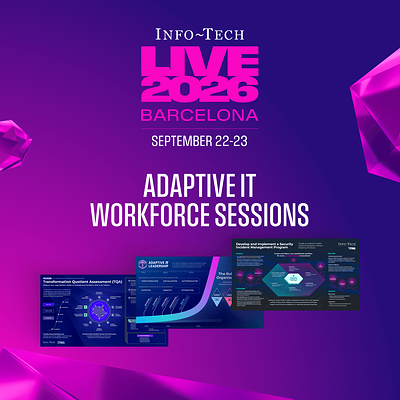 At Info-Tech LIVE 2026 in Barcelona, taking place 22–23 September at the Grand Hyatt Barcelona, Info-Tech Research Group will feature sessions focused on helping IT leaders develop more resilient teams, create stronger learning environments, and evolve their own leadership approach.