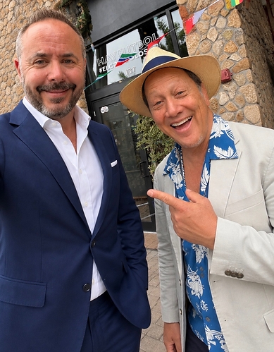 American Rights Alliance Chief Executive Officer Evan Turk (left) with actor, comedian and filmmaker Rob Schneider following the announcement of Schneider’s appointment to the American Rights Alliance Board of Directors. American Rights Alliance Chief Executive Officer Evan Turk (left) with actor, comedian and filmmaker Rob Schneider following the announcement of Schneider’s appointment to the American Rights Alliance Board of Directors.