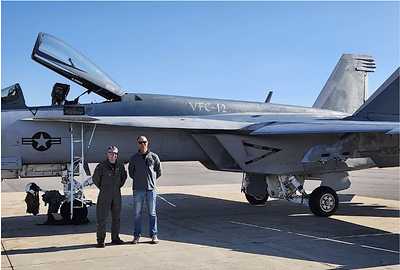 F-18 Super Hornet visited Rider Jet Center (US Navy Pilot with Ben Rider, Owner, President and CEO)