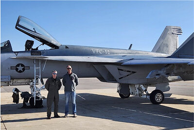 F-18 Super Hornet visited Rider Jet Center (US Navy Pilot with Ben Rider, Owner, President and CEO)