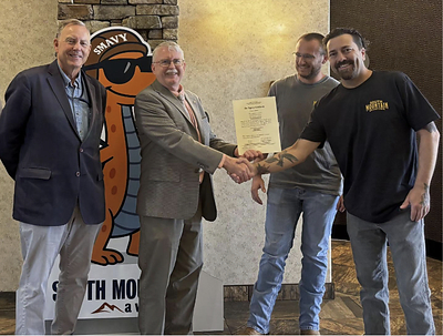 Photo from FAA presentation on June 1st, 2026: L-R: Tom Riford, Vice President of Rider Jet Center; Greg Travis, Manager, FAA Baltimore FSDO; Jayce Keefer, South Mountain Aviation; Ian Terry, South Mountain Aviation 
