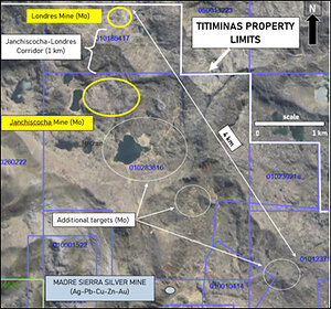 Titiminas Silver Confirms Historical High-Grade Molybdenum Grades at Janchiscocha in First Modern Exploration Campaign; Defines District-Scale Quartz-Molybdenite Vein System