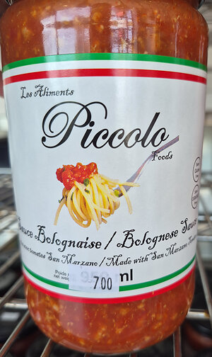 Mise en garde à la population - Innocuité non assurée de la sauce bolognaise préparée et vendue par l'entreprise Palais du fin gourmet (Les aliments Piccolo)