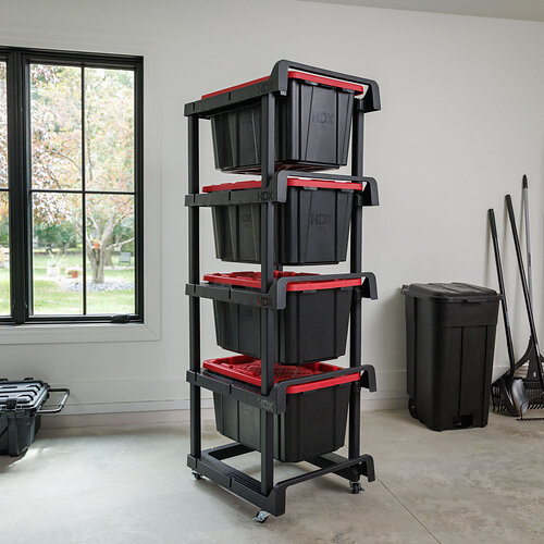 HDX 4-Tier Tote Stacker HDX 4-Tier Tote Stacker