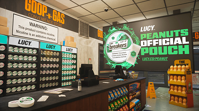 LUCY Breakers meets The Burnt Peanut on shelf, marking the partnership's debut.