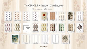 Signature patterns from the Brexton Cole X TWOPAGES collection. Signature patterns from the Brexton Cole X TWOPAGES collection.
