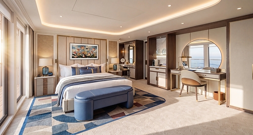 Rendering of the new Pinnacle Suite aboard Zuiderdam. Rendering of the new Pinnacle Suite aboard Zuiderdam.