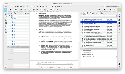 PDFix Desktop Pro Enterprise tool showing tag tree, physical view and how validation actions can be performed to fix errors.