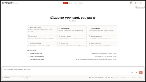 Every employee gets a safe front door to AI. Chat on day one: quick starts, recent work, and every model behind one governed composer. Every employee gets a safe front door to AI. Chat on day one: quick starts, recent work, and every model behind one governed composer.