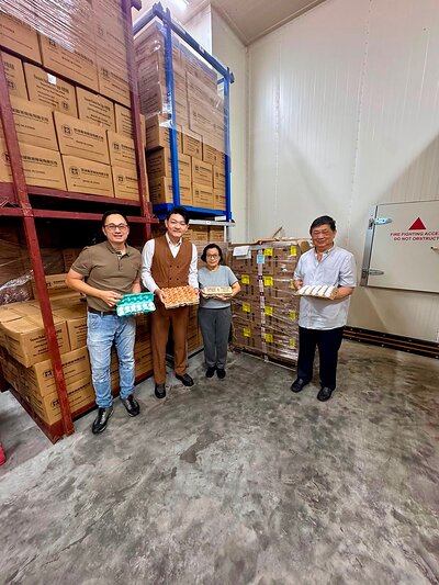 Hillendale Farm Eggs in Kai Young Huat’s Importer Cold Room Hillendale Farm Eggs in Kai Young Huat’s Importer Cold Room