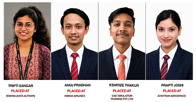 Some of the Aerospace Engineering Students who got placed during placement drive at Chandigarh University