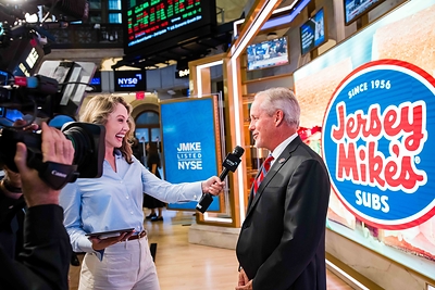 Jersey Mike's at the NYSE on July 30