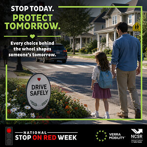 Verra Mobility and National Coalition for Safer Roads raise awareness during National Stop on Red Week