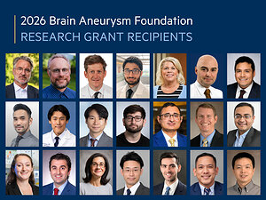Brain Aneurysm Foundation Announces its 2026 Research Grant Recipients