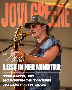 Come See One of Country's Fastest-Rising Artists, Jovi Greene, Make His Canadian Debut at Toronto's Horseshoe Tavern August 4 at 8 PM