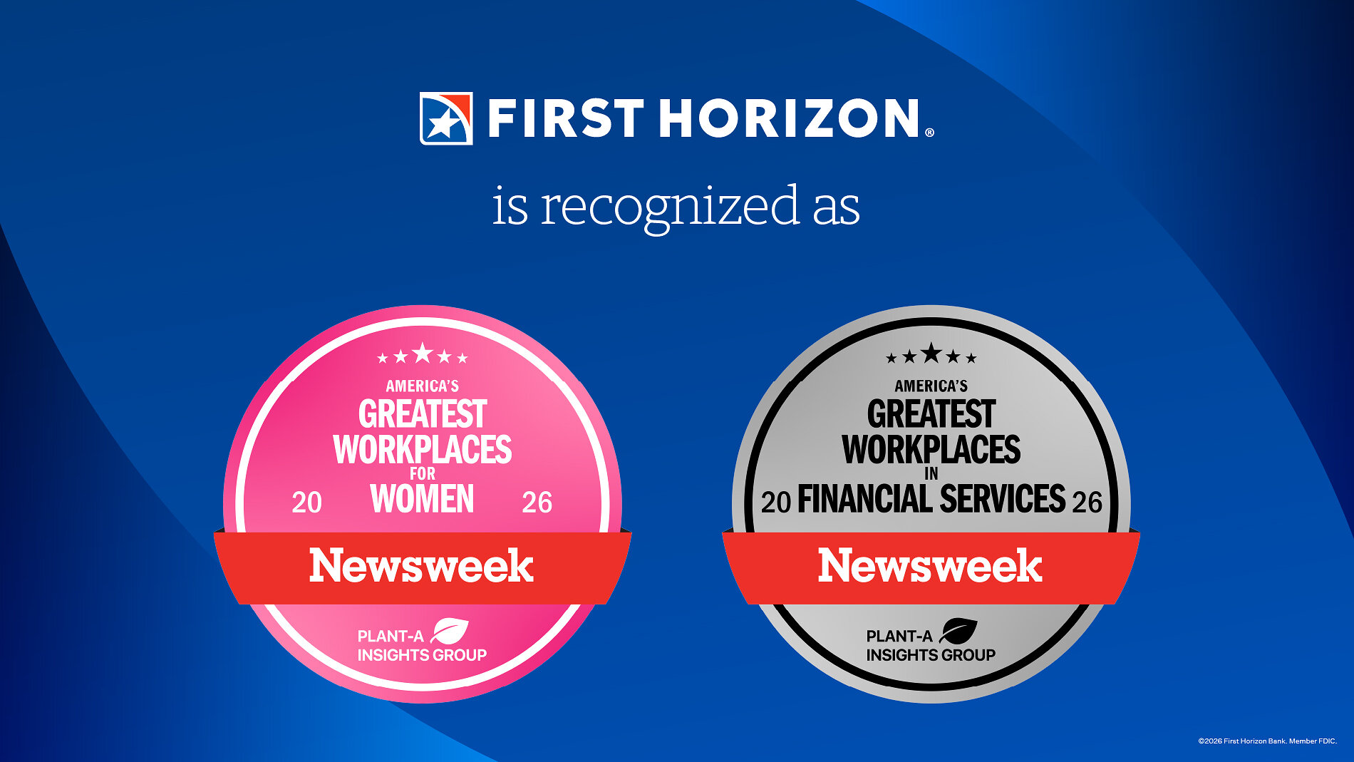 First Horizon erhält zum zweiten Mal in Folge zwei Newsweek-Auszeichnungen