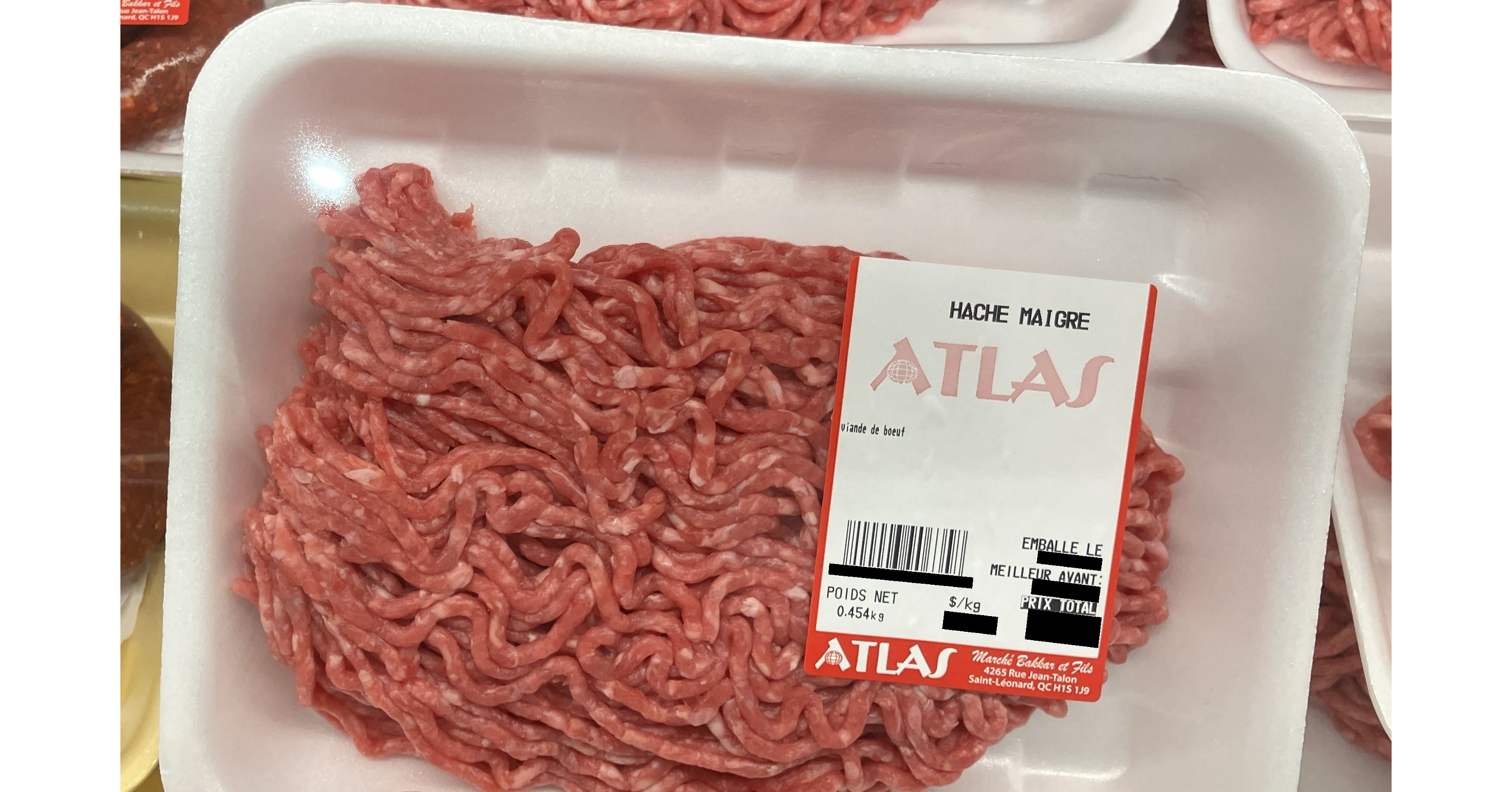  Mise en garde à la population - Présence possible de E. coli dans du bœuf haché maigre préparé et vendu par l'entreprise Marché Atlas 