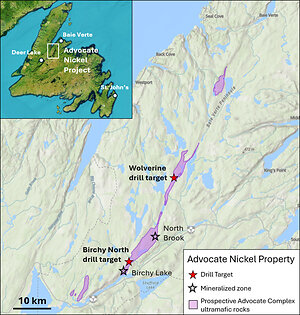 FPX Nickel Begins Inaugural Drill Program at the Advocate Nickel Property in Newfoundland