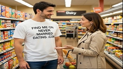 Find Me On : Never Married Dating . Com  T Shirts 