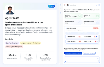 InstaScan, powered by Agent Insta is a new capability within Qualys Enterprise TruRisk Management (ETM) 