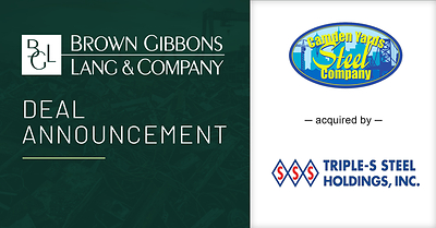 BGL Announces the Sale of Camden Yards Steel Company to Triple-S Steel Holdings