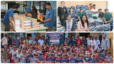 PalTech employees came together to pack 1,000 school kits with essential learning materials, supporting students from underserved schools in and around Hyderabad.