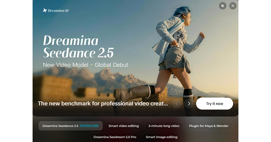 Seedance 2.5 — ByteDance Dreamina