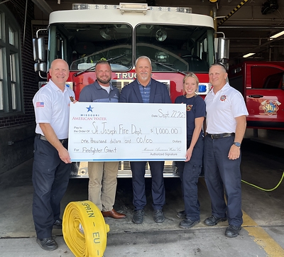St. Joseph Firefighter Grant Check