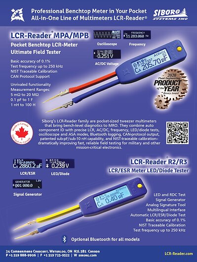 LCR-Reader product line: Benchtop LCR-meter in your pocket. LCR-Reader product line: Benchtop LCR-meter in your pocket.