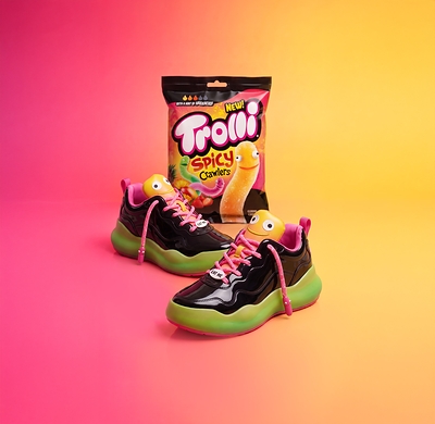 Created in collaboration with renowned sneaker designer and artist Jeff Cole, Lil Kicks pushes the boundaries of what a lil kick could be, just like Trolli gummi worms. 

Images are artist digital renderings. Final product design, colors, details, and features may vary.