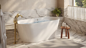 Kohler Expands Heated BubbleMassage Portfolio with Ceric and Evok Freestanding Baths