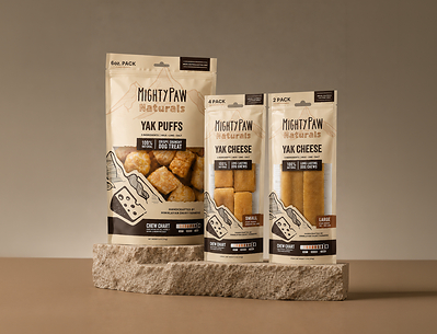 Mighty Paw Yak Cheese Chews and Yak Cheese Puffs