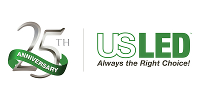 US LED 25th Anniversary Logo