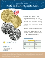 Gold and Silver Lincoln Coin