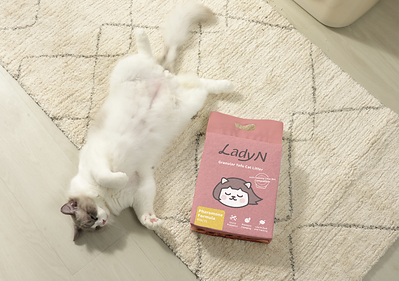 Lady N's Pheromone-Infused Tofu Cat Litter is designed to support cats' emotional well-being during their everyday litter box routine. (Lady N/ Provided)