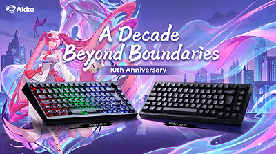 AKKO unveils its new 5075V5 ISO keyboards for the European market as part of its 10th anniversary celebration