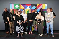 Left - right back: M.-A. Gemme (Palais des congrès), Donovan Paul Rocher (AIDS Community Care Montreal), Carrie Martin (Indigenous Health Centre of Tiohtià:ke), Alexandre Dumont Blais (RÉZO), Emmanuelle Legault (CEO of the Palais des congrès), Yanick Paradis (Dopamine), Joseph Jean-Gilles (GAP-VIES), V. De Noncourt (Palais des congrès)
Left - right front: Morgana Lefebvre (Tiohtià:ke Indigenous Health Centre), Sandra Wesley (Stella),Dr. Marc Steben (Co-Chair of the STI & HIV 2025 World Congress)