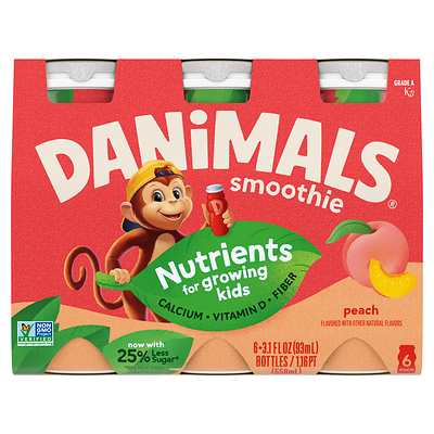 NEW LOOK & FLAVOR ALERT! DANIMALS® DEBUTS BRAND NEW PEACH SMOOTHIE IN TIME FOR BACK-TO-SCHOOL SEASON
