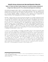 Match Group Announces Second Quarter Results