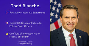 GLOW Condemns the Confirmation of Todd Blanche; The Senate Hands the Department of Justice to the Lawyer a Federal Court Found Abandoned Its Defense