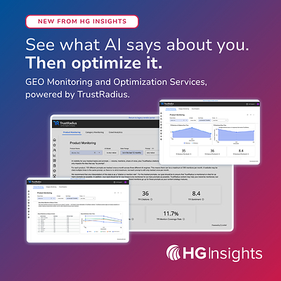 New HG Insights GEO Monitoring and Optimization Services, powered by TrustRadius