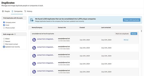 Bulk deduplication made easy in your CRM