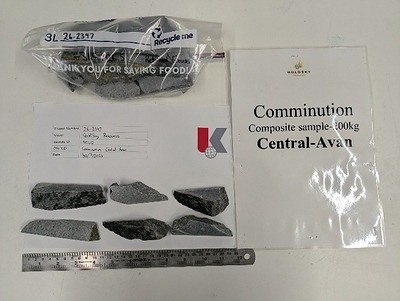 Image 2 : Sample preparation for Central and Avan zones of the Barsele Deposit Image 2 : Sample preparation for Central and Avan zones of the Barsele Deposit