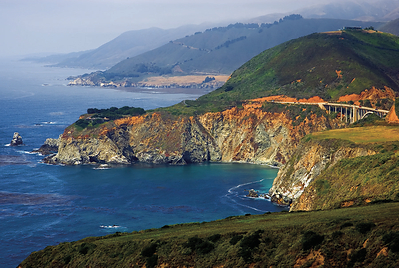 View of the coastline from Hurricane Point along Highway 1.