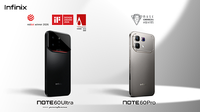 The Infinix NOTE 60 Series receives multiple international design awards.