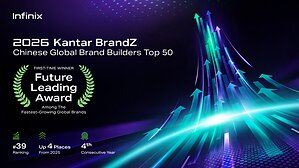 Infinix Ranked Among Kantar BrandZ Top 50 Chinese Global Brand Builders, Earns Its First Future Leading Award