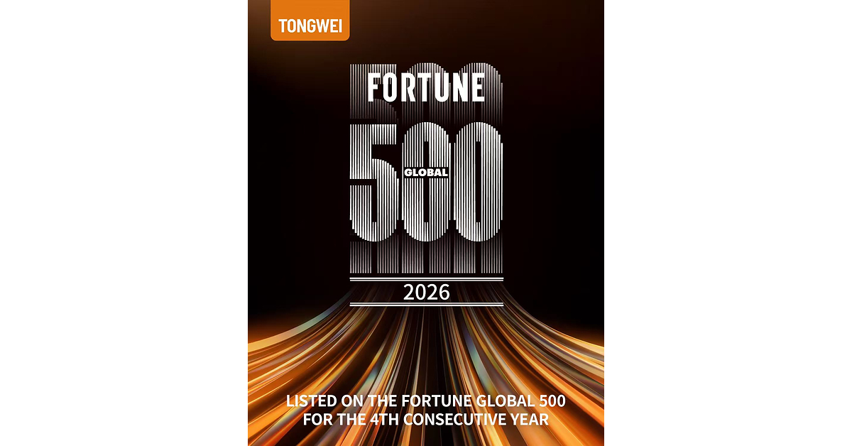 TONGWEI figure pour la quatrième année consécutive dans le classement Fortune Global 500