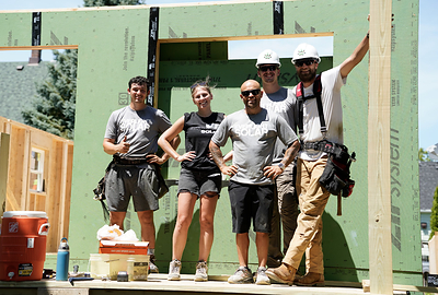 Members of Everlight's local team volunteering with Milwaukee Habitat for Humanity